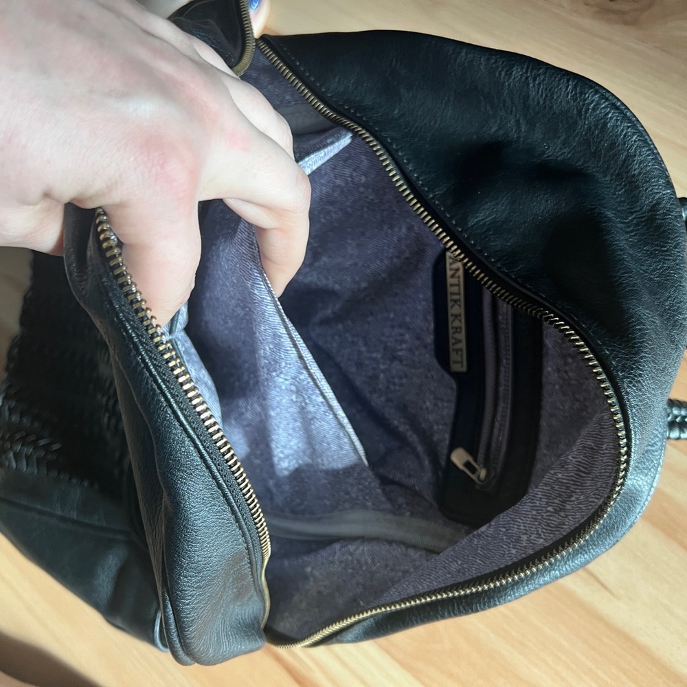 Medium Black Boho Backpack - image 5